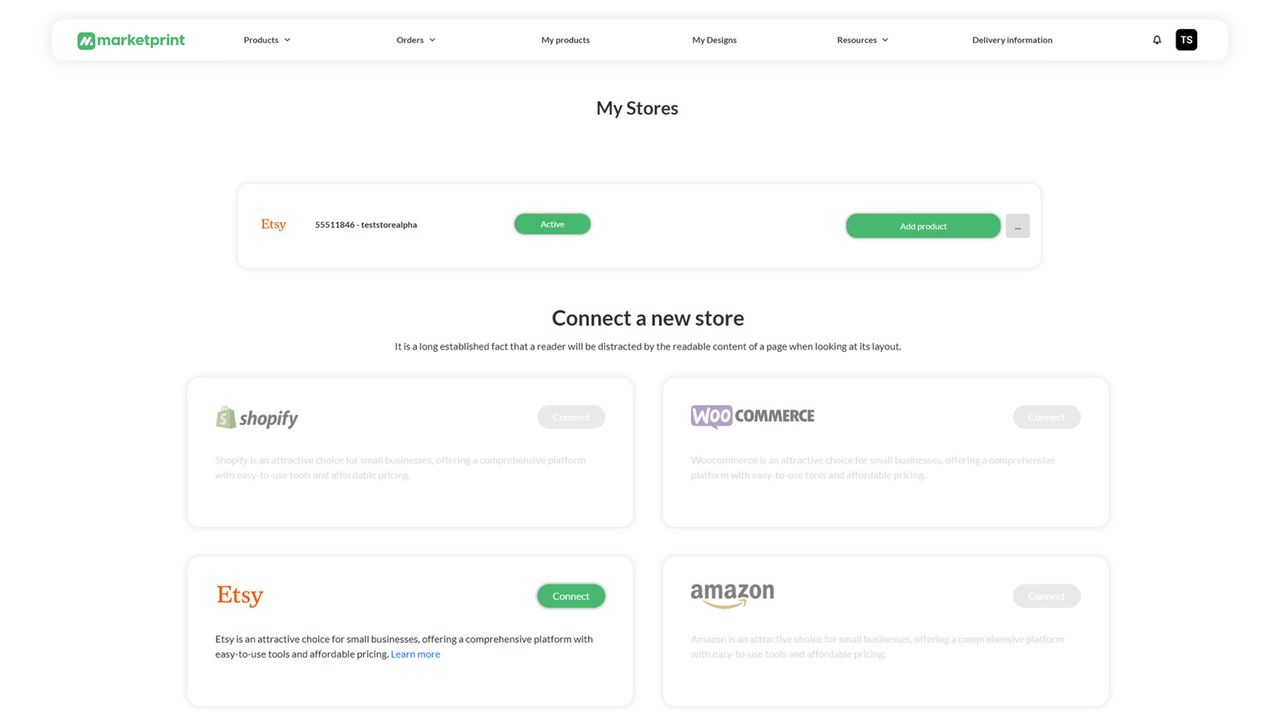 Deinen Etsy Account mit MarketPrint verbinden